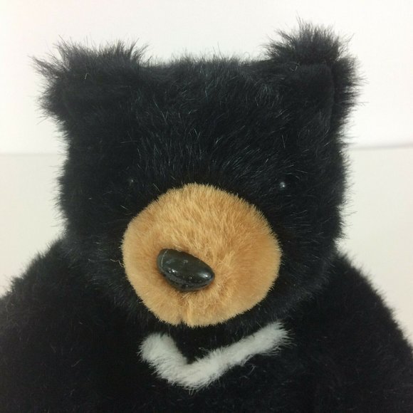 Wildlife Artists Black Bear Plush 11" Vinyl Paws Stuffed Animal Realistic Toy - Picture 8 of 12